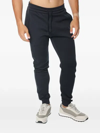 Armani Exchange Logo-tape Track Pants In Blue