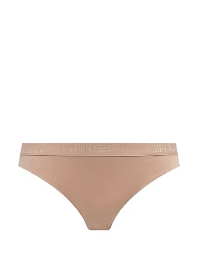 Armani Exchange Logo-waistband Briefs (set Of Two) In Neutral