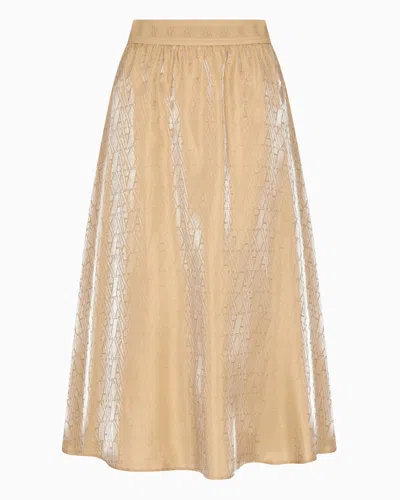 Armani Exchange Long Skirts In Beige