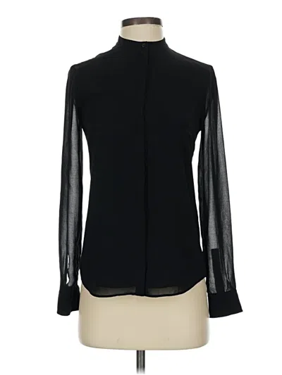 Pre-owned Armani Exchange Long Sleeve Blouse In Black