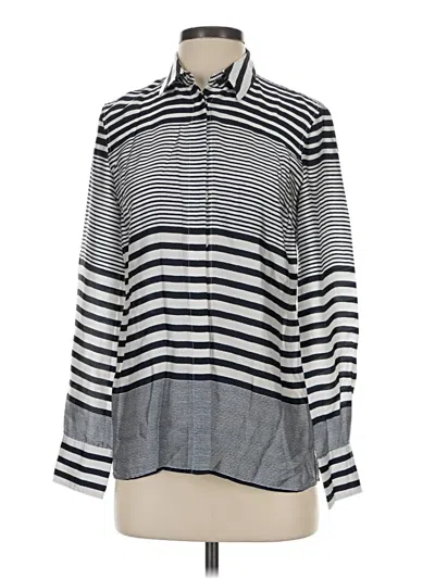 Pre-owned Armani Exchange Long Sleeve Blouse In Silver