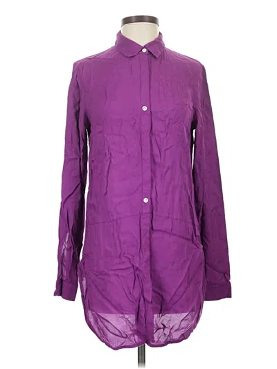 Pre-owned Armani Exchange Long Sleeve Button Down Shirt In Purple