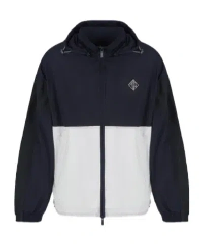 Armani Exchange Long Sleeve Hooded Casual Jacket In Black
