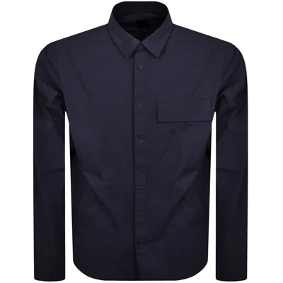 Armani Exchange Long Sleeve Overshirt Navy