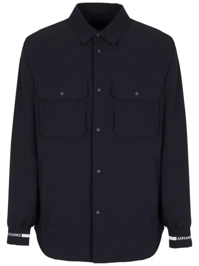 Armani Exchange Long-sleeve Shirt In Black