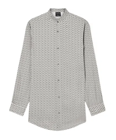 Armani Exchange Long Sleeve Shirt In Gray