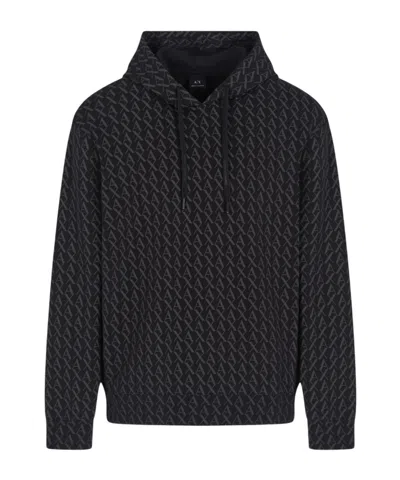 Armani Exchange Long Sleeve Sweatshirt In Black