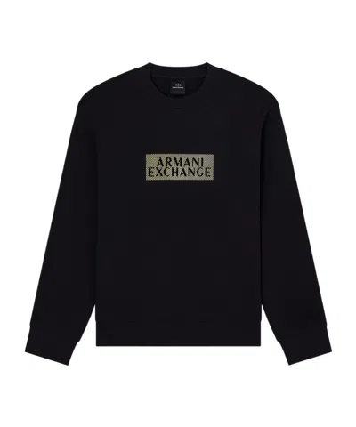 Armani Exchange Long Sleeve Sweatshirt In Black