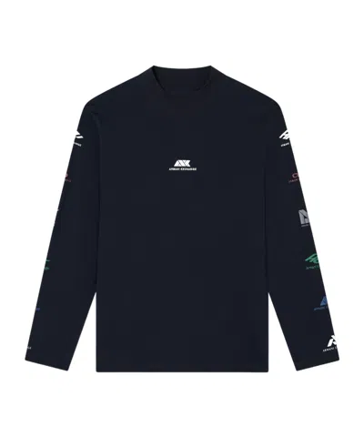 Armani Exchange Long Sleeve T-shirt In Blue