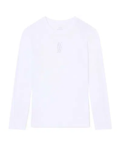 Armani Exchange Long Sleeve T-shirt In White