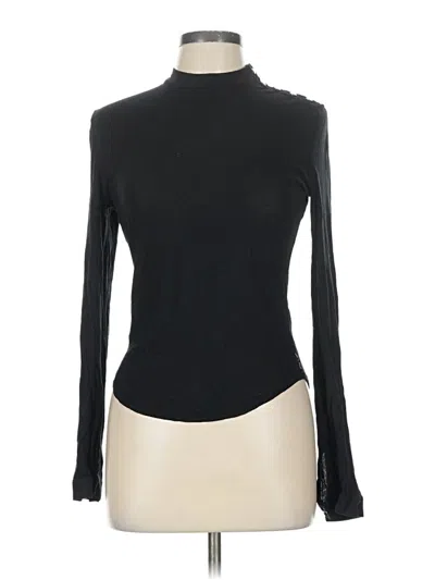 Pre-owned Armani Exchange Long Sleeve Top Black Turtleneck Tops
