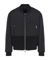 Armani Exchange Logo-patch Bomber Jacket In Black
