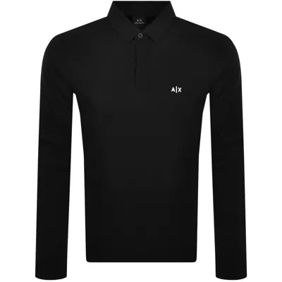 Armani Exchange Long Sleeved Polo Black
