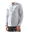Armani Exchange Long-sleeved Shirt In Gray