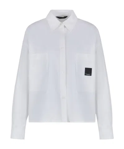 Armani Exchange Long-sleeved Shirt In White