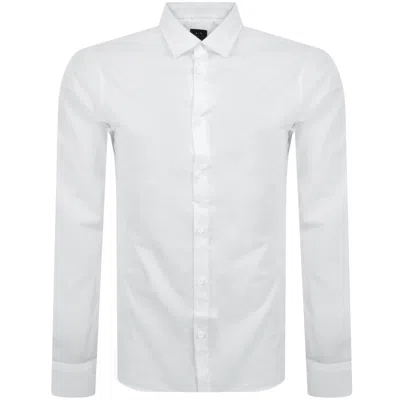 Armani Exchange Long Sleeved Slim Shirt White