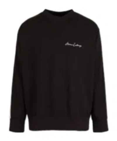 Armani Exchange Long-sleeved Sweater In Black