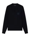 Armani Exchange Long-sleeved Sweater In Blue