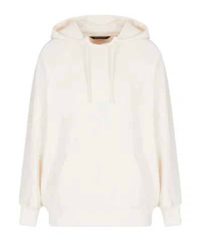 Armani Exchange Long-sleeved Sweater In White