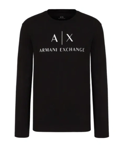 Armani Exchange Long-sleeved T-shirt In Black