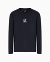 Armani Exchange Long Sleeves T-shirts In Navy Blue