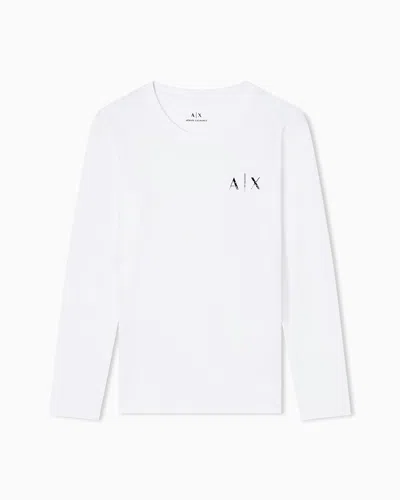 Armani Exchange Long Sleeves T-shirts In White