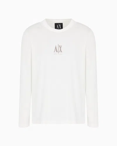 ARMANI EXCHANGE LONG-SLEEVED T-SHIRT WITH EMBROIDERED LOGO