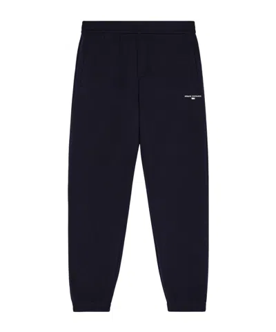 Armani Exchange Long Tapered Sweatpants In Blue