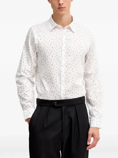 Armani Exchange Long-sleeve Shirt In White
