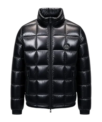 Armani Exchange Long-sleeve Stand-collar Padded Jacket In Black