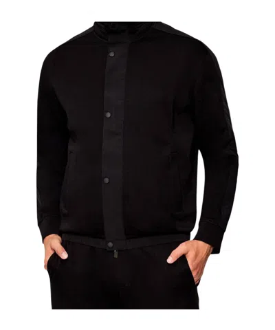 Armani Exchange Long Sleeve Hooded Jacket In Black