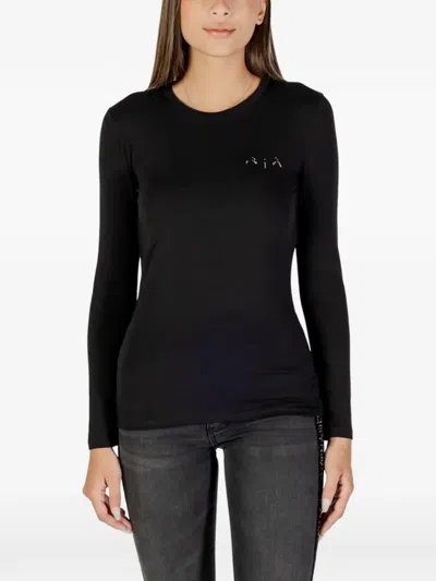 Armani Exchange Long-sleeve T-shirt In Black