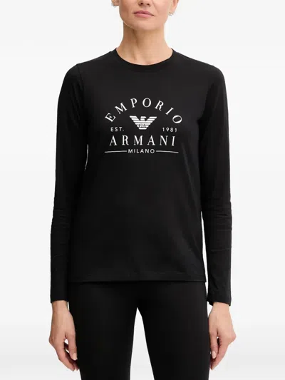 Armani Exchange Long-sleeve T-shirt In Black