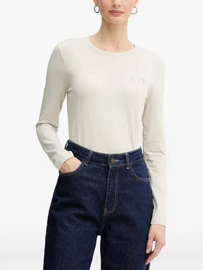Armani Exchange Long-sleeve T-shirt In Neutral