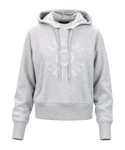 Armani Exchange Long-sleeved Hooded Sweatshirt In White