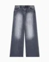 Armani Exchange Wide Leg Jeans In Gray