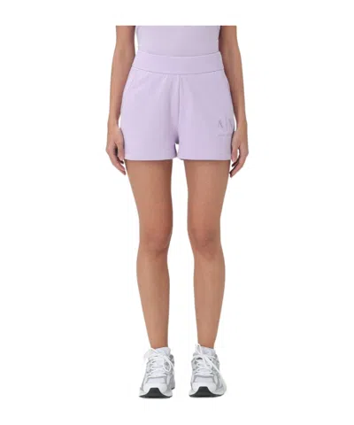 Armani Exchange Loose Waist Shorts In Purple