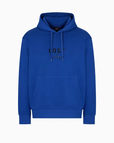 Armani Exchange Lost In Sound Hoodie In Blue