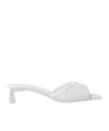 Armani Exchange Low-heeled Slippers In White