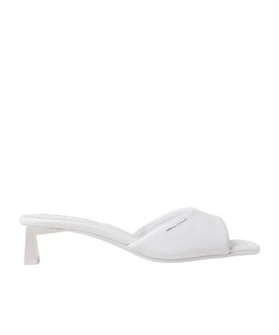 Armani Exchange Low-heeled Slippers In 白色