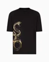Armani Exchange Lunae New Year Regular Fit Jersey T-shirt In Black