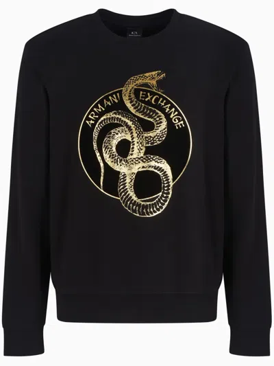 Armani Exchange Lunar New Year-print Sweatshirt In Black