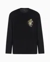 Armani Exchange Lunar New Year Regular Fit Long-sleeved Jersey T-shirt In Black