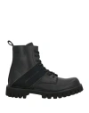 Armani Exchange Man Ankle Boots Black Size 9 Cow Leather, Polyester In Black