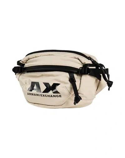 Armani Exchange Man Belt Bag Beige Size - Polyester In Sand