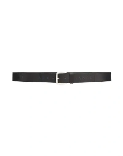 Armani Exchange Man Belt Black Size 38 Cow Leather