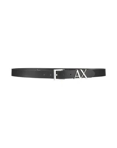 Armani Exchange Man Belt Black Size 38 Cow Leather