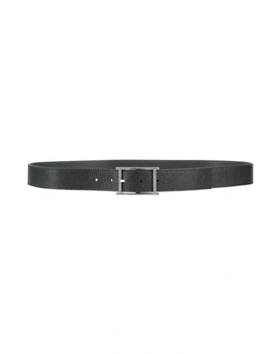 Armani Exchange Man Belt Black Size 39.5 Cow Leather
