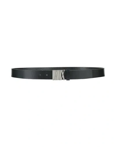 Armani Exchange Man Belt Black Size 42 Leather