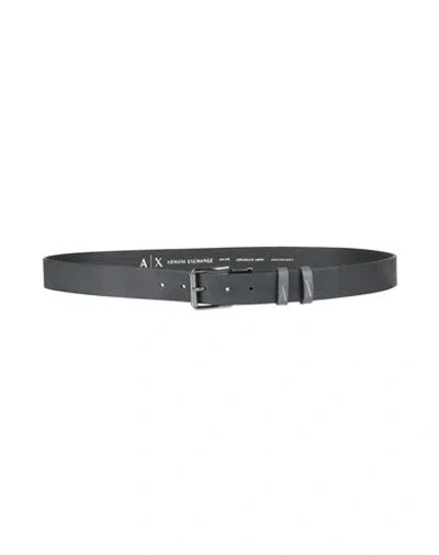 Armani Exchange Man Belt Black Size Onesize Cow Leather